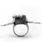 Fashion Rings For Women TK1314 Stainless Steel Ring with Epoxy in Jet