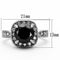 Cheap Rings TK1322 Stainless Steel Ring with AAA Grade CZ in Black Diamond