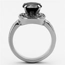 Cheap Rings TK1322 Stainless Steel Ring with AAA Grade CZ in Black Diamond