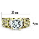 Cheap Gold Rings TK1323 Gold - Stainless Steel Ring with AAA Grade CZ