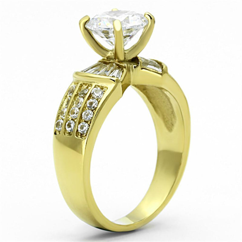 Cheap Gold Rings TK1323 Gold - Stainless Steel Ring with AAA Grade CZ