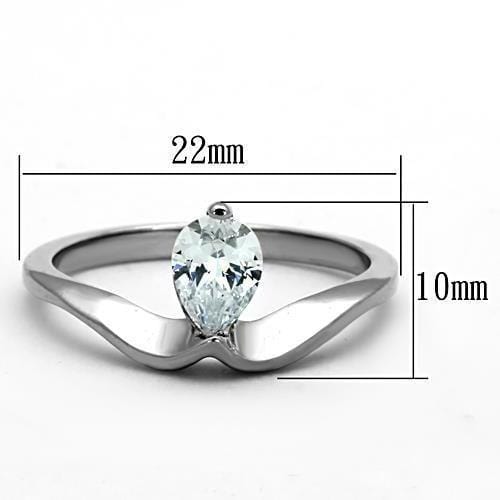 Cheap Rings TK1336 Stainless Steel Ring with AAA Grade CZ