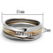 Rose Gold Wedding Rings TK1340 Two-Tone Rose Gold Stainless Steel Ring with Crystal