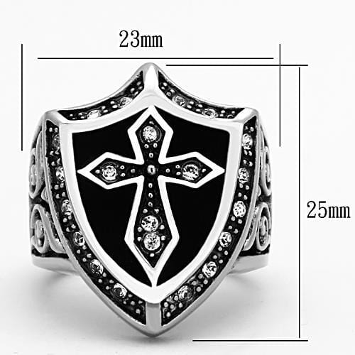 Mens Stainless Steel Rings TK1349 Stainless Steel Ring with Crystal