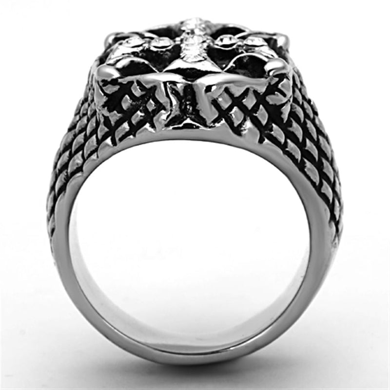 Mens Stainless Steel Rings TK1351 Stainless Steel Ring with Crystal