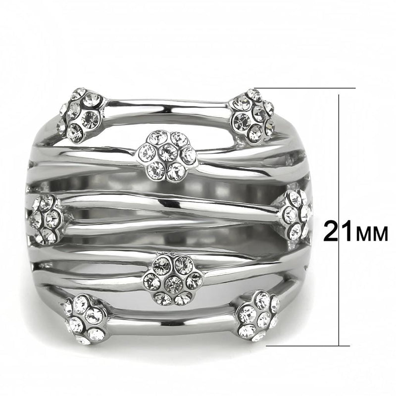 Cheap Wedding Rings TK1372 Stainless Steel Ring with Top Grade Crystal