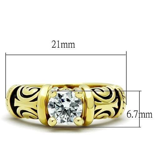 Cheap Gold Rings TK1377 Gold - Stainless Steel Ring with AAA Grade CZ