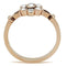 Rose Gold Wedding Rings TK1378 Rose Gold - Stainless Steel Ring with Crystal