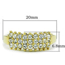 Cheap Gold Rings TK1384 Gold - Stainless Steel Ring with Top Grade Crystal