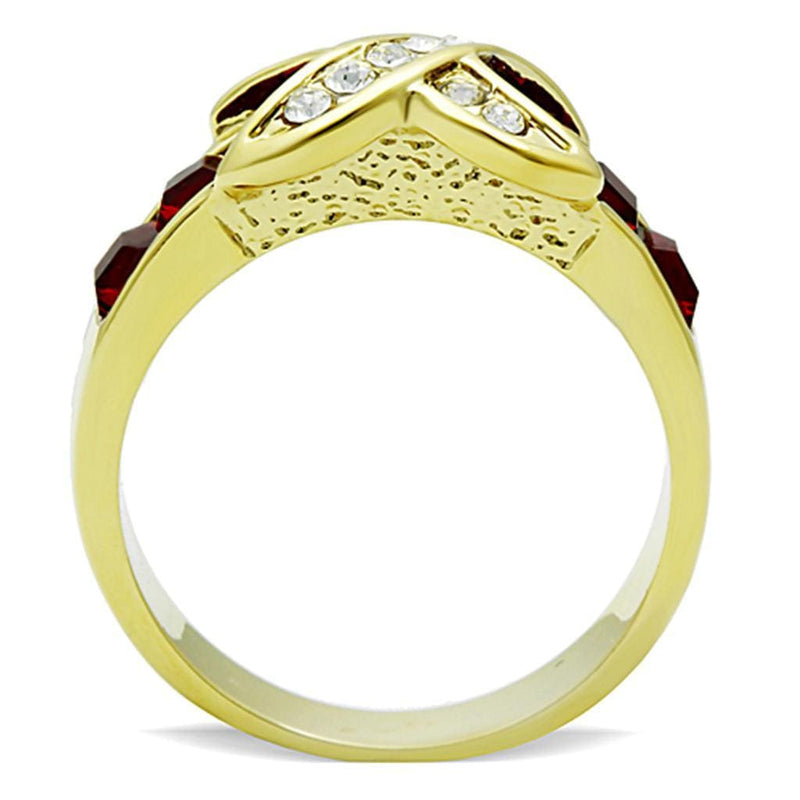 Cheap Gold Rings TK1388 Gold - Stainless Steel Ring with Crystal in Siam