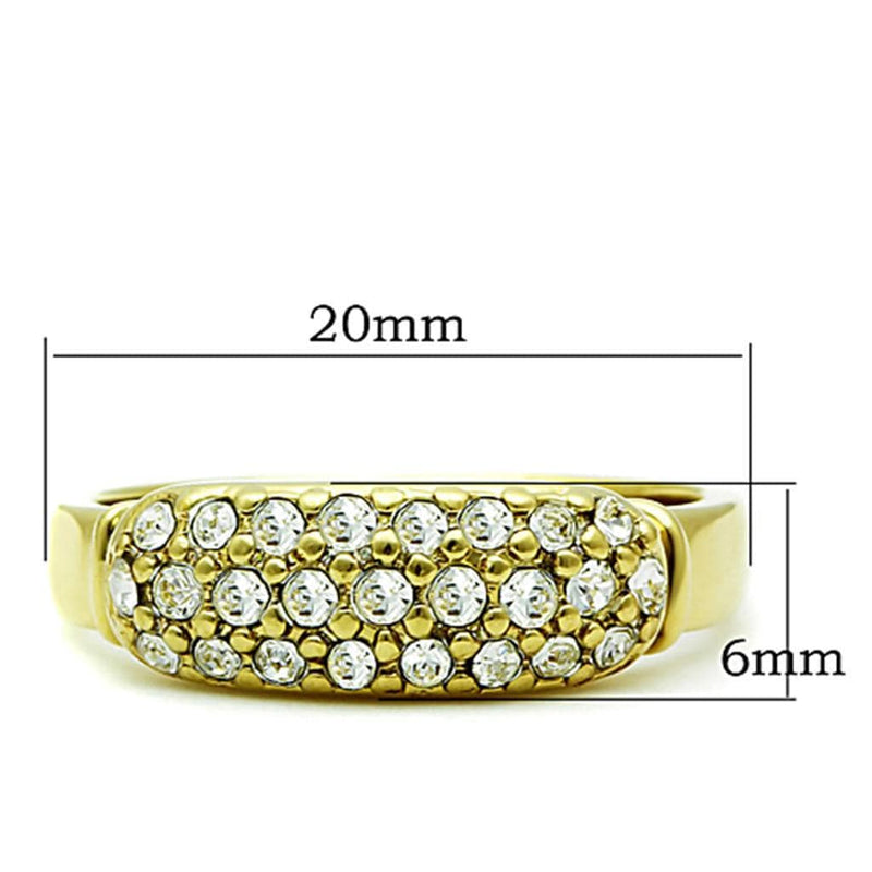 Cheap Gold Rings TK1389 Gold - Stainless Steel Ring with Top Grade Crystal