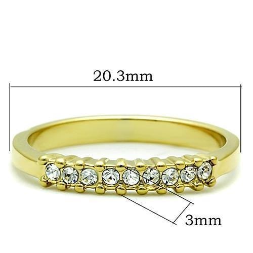 Thin Gold Ring TK1390 Gold - Stainless Steel Ring with Top Grade Crystal