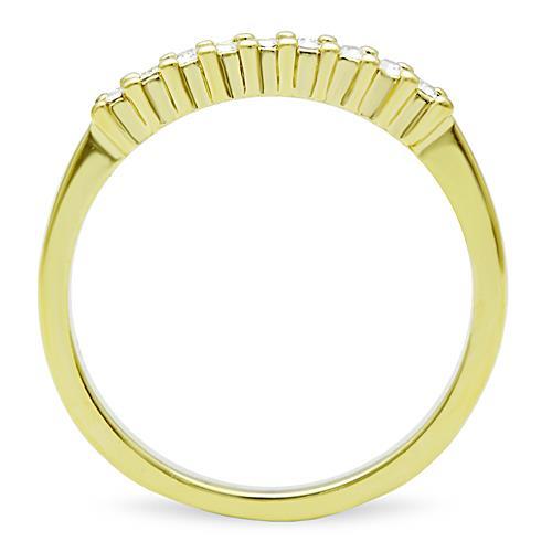 Thin Gold Ring TK1390 Gold - Stainless Steel Ring with Top Grade Crystal