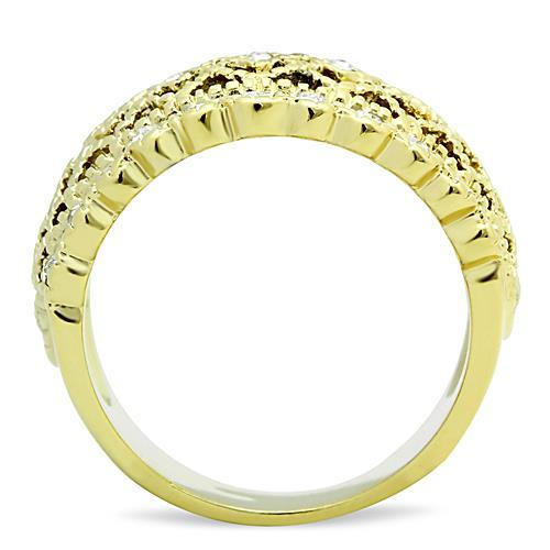 Thin Gold Ring TK1393 Gold - Stainless Steel Ring with Top Grade Crystal