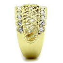 Thin Gold Ring TK1393 Gold - Stainless Steel Ring with Top Grade Crystal