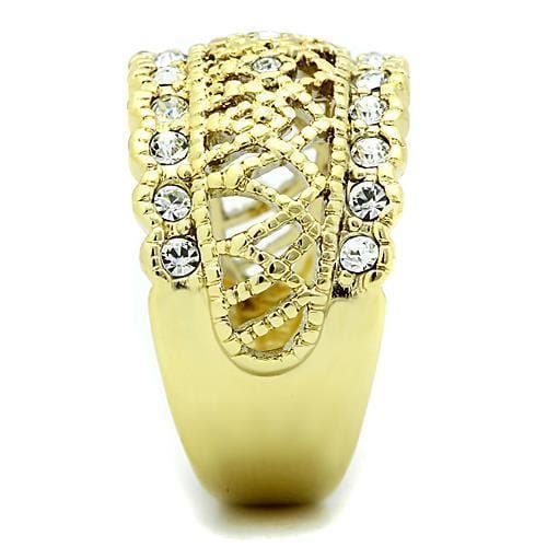 Thin Gold Ring TK1393 Gold - Stainless Steel Ring with Top Grade Crystal