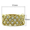 Thin Gold Ring TK1394 Gold - Stainless Steel Ring with Top Grade Crystal