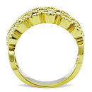 Thin Gold Ring TK1394 Gold - Stainless Steel Ring with Top Grade Crystal