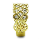 Thin Gold Ring TK1394 Gold - Stainless Steel Ring with Top Grade Crystal