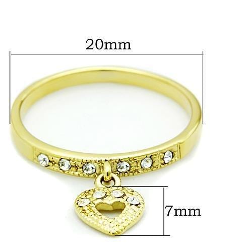 Thin Gold Ring TK1395 Gold - Stainless Steel Ring with Top Grade Crystal