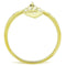 Thin Gold Ring TK1395 Gold - Stainless Steel Ring with Top Grade Crystal