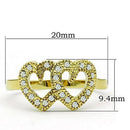 Thin Gold Ring TK1398 Gold - Stainless Steel Ring with Top Grade Crystal