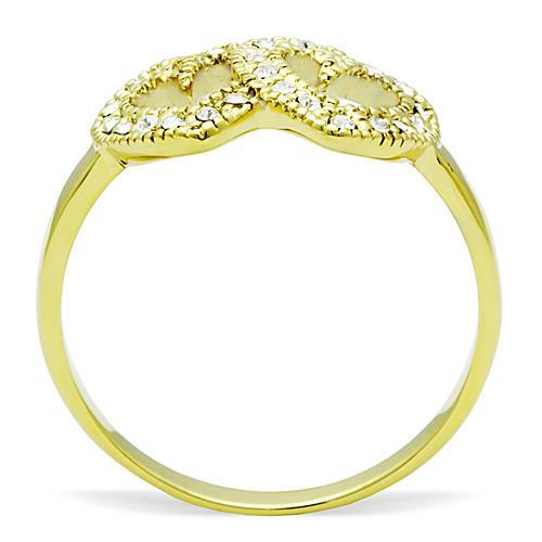 Thin Gold Ring TK1398 Gold - Stainless Steel Ring with Top Grade Crystal