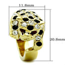 Thin Gold Ring TK1401 Gold - Stainless Steel Ring with Top Grade Crystal