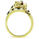 Thin Gold Ring TK1401 Gold - Stainless Steel Ring with Top Grade Crystal