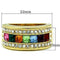 Thin Gold Ring TK1402 Gold - Stainless Steel Ring with Top Grade Crystal