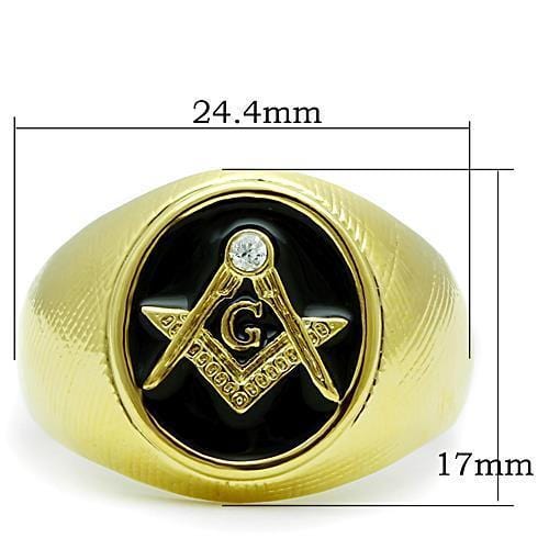 Thin Gold Ring TK1403 Gold - Stainless Steel Ring with Top Grade Crystal