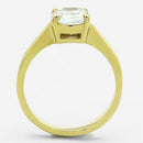 Thin Gold Ring TK1405 Gold - Stainless Steel Ring with AAA Grade CZ