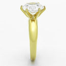 Thin Gold Ring TK1408 Gold - Stainless Steel Ring with AAA Grade CZ