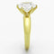 Thin Gold Ring TK1408 Gold - Stainless Steel Ring with AAA Grade CZ