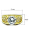 Thin Gold Ring TK1411 Gold - Stainless Steel Ring with AAA Grade CZ