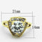 Thin Gold Ring TK1412 Gold - Stainless Steel Ring with AAA Grade CZ