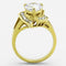 Thin Gold Ring TK1412 Gold - Stainless Steel Ring with AAA Grade CZ