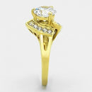 Thin Gold Ring TK1412 Gold - Stainless Steel Ring with AAA Grade CZ