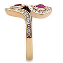 Rose Gold Rings TK1413 Rose Gold - Stainless Steel Ring with Crystal