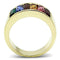 Thin Gold Ring TK1415 Gold - Stainless Steel Ring with Top Grade Crystal