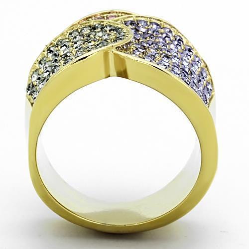 Thin Gold Ring TK1420 Gold - Stainless Steel Ring with Top Grade Crystal