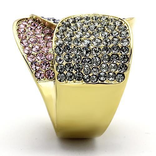 Thin Gold Ring TK1420 Gold - Stainless Steel Ring with Top Grade Crystal