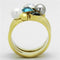 Thin Gold Ring TK1440 Gold - Stainless Steel Ring with Synthetic