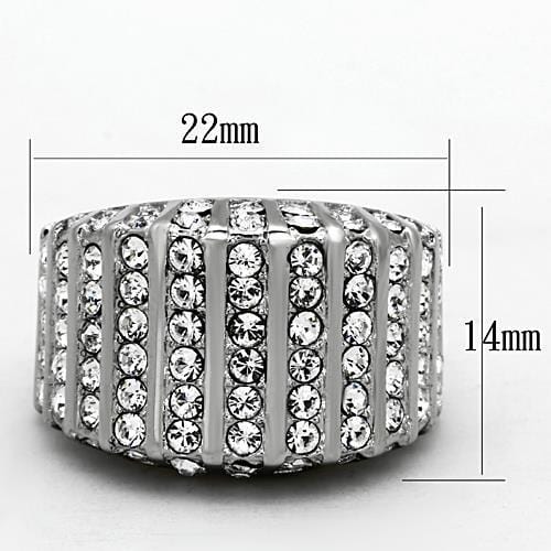 Cheap Wedding Rings TK1447 Stainless Steel Ring with Top Grade Crystal