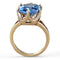 Rose Gold Rings TK1484 Rose Gold - Stainless Steel Ring in London Blue