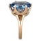 Rose Gold Rings TK1484 Rose Gold - Stainless Steel Ring in London Blue