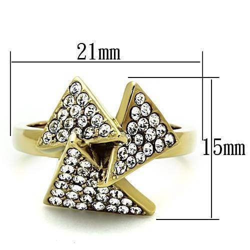 Thin Gold Ring TK1485 Gold - Stainless Steel Ring with Top Grade Crystal