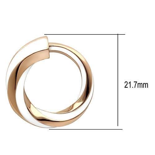 Gold Hoop Earrings TK1488 Rose Gold - Stainless Steel Earrings with Epoxy