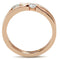 Rose Gold Rings TK1491 Rose Gold - Stainless Steel Ring with AAA Grade CZ