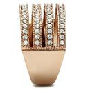 Rose Gold Rings TK1492 Rose Gold - Stainless Steel Ring with AAA Grade CZ